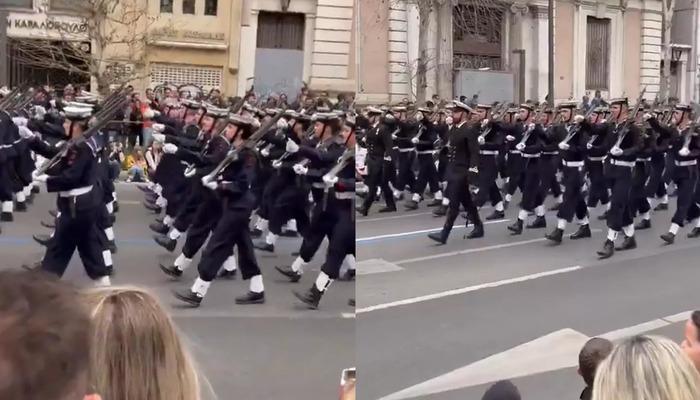Msb’den’in şiddetli slogana yanıt vermesinin küfürlü sloganında Yunan askerleri! “Yazılı olmayan kuralı çiğnediler”