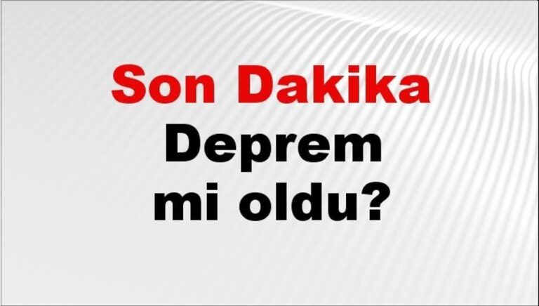 Son Dakika: Deprem Oldu Mu? AFAD’dan 30 Kasım 2025’te İstanbul, Ankara ve İzmir’deki Son Gelişmeler